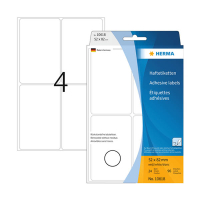 Herma 10618 multifunctionele etiketten verwijderbaar 52 x 82 mm wit (96 etiketten) 10618 230813