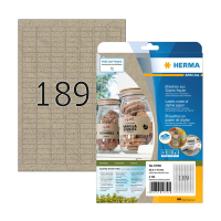 Herma 10750 gerecycleerde universele etiketten A4 25,4 x 10 mm natuurlijk bruin (3780 etiketten) 230845