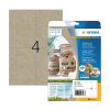 Herma 10756 gerecycleerde universele etiketten A4 105 x 148 mm natuurlijk bruin (80 etiketten) 230842 - 1