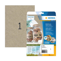 Herma 10758 gerecyclede universele etiketten A4 210 x 297 mm natuurlijk bruin (20 etiketten) 10758 230844