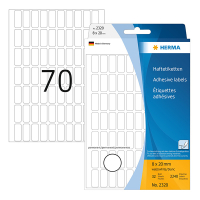 Herma 2320 multifunctionele etiketten 8 x 20 mm wit (2.240 etiketten) 2320 230699