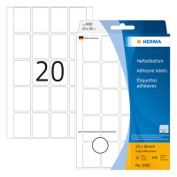 Herma 2430 multifunctionele etiketten 22 x 32 mm wit (640 etiketten) 2430 230435