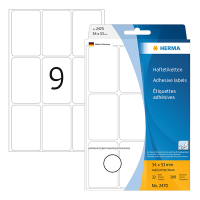 Herma 2470 multifunctionele etiketten 34 x 53 mm wit (288 etiketten) 2470 230689