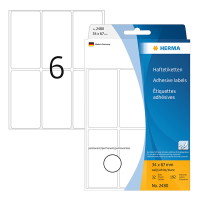 Herma 2480 multifunctionele etiketten 34 x 67 mm wit (192 etiketten) 2480 230690