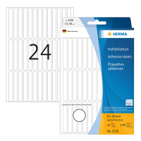 Herma 2530 multifunctionele etiketten 6 x 50 mm wit (1.248 etiketten) 2530 230697