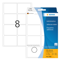 Herma 2560 multifunctionele etiketten 39 x 50 mm wit (256 etiketten) 2560 230691