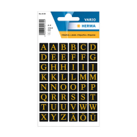 Herma 4130 A-Z etiketten 13 x 13 mm zwart/goud (96 etiketten) 4130 230964