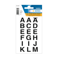 Herma 4135 A-Z etiketten 20 x 20 mm zwart/transparant (36 etiketten) 4135 230965
