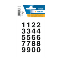 Herma 4136 0-9 etiketten 20 x 18 mm zwart/transparant (40 etiketten) 4136 230951