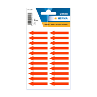 Herma 4143 stickers pijlen 38 x 7 mm fluor rood (88 stuks) 4143 230970