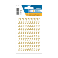 Herma 4151 0-9 etiketten 8 mm goud/transparant (64 etiketten) 4151 230946