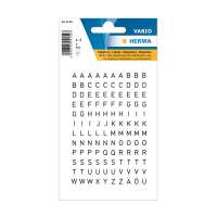 Herma 4154 A-Z etiketten 5 mm zwart/transparant (240 etiketten) 4154 230966