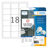 Herma 4203 verwijderbare etiketten A4 63,5 x 46,6 mm wit (450 etiketten) 4203 230645