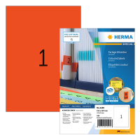 Herma 4402 permanent hechtende etiketten A4 210 x 297 mm rood (100 etiketten) 230793