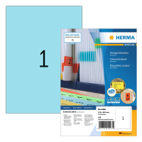 Herma 4403 permanent hechtende etiketten A4 210 x 297 mm blauw (100 etiketten) 230791