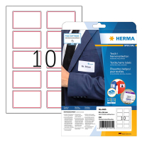 Herma 4405 naambadge/textiel etiketten A4 80 x 50 wit/rood (200 etiketten) 4405 230728