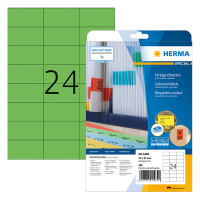 Herma 4469 gekleurde etiketten A4 70 x 37 mm groen verwijderbaar (480 etiketten) 4469 230503