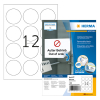 Herma 4477 verwijderbare etiketten A4 Ø 60 mm rond wit (1200 etiketten)