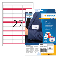 Herma 4512 naambadge/textiel etiketten A4 63,5 x 29,6 wit/rood (540 etiketten) 4512 230804