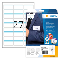 Herma 4513 naambadge/textiel etiketten A4 63,5 x 29,6 wit/blauw (540 etiketten) 4513 230805