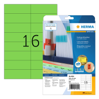 Herma 4554 verwijderbare etiketten A4 105 x 37 mm groen (320 etiketten) 4554 230802