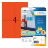 Herma 4562 verwijderbare etiketten A4 105 x 148 mm rood (80 etiketten)