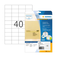 Herma 4684 transparante etiketten A4 mat 52,5 x 29,7 mm (1000 etiketten) 4684 230909