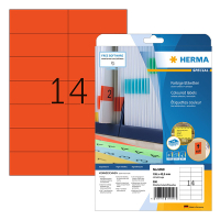 Herma 5059 verwijderbare etiketten A4 105 x 42,3 mm rood (280 etiketten) 5059 230771