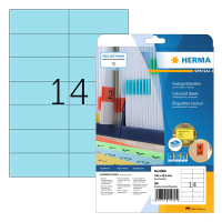 Herma 5060 verwijderbare etiketten A4 105 x 42,3 mm blauw (280 etiketten) 5060 230768