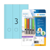 Herma 5138 printbare rugetiketten 61 x 297 mm A4 zelfklevend breed blauw (60 etiketten) 230875 - 1