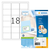 Herma Premium 4265 permanent hechtende adresetiketten A4 63,5 x 46,6 mm wit (1800 etiketten) 4265 238465