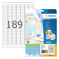 Herma Premium 4333 permanent hechtende etiketten A4 25,4 x 10 mm wit (4.725 etiketten) 230588