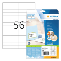 Herma Premium 5052 permanent hechtende etiketten A4 52,5 x 21,2 mm wit (1.400 etiketten) 230594