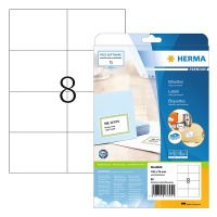 Herma Premium 8645 permanent hechtende etiketten A4 105 x 74 mm wit (80 etiketten) 8645 230540