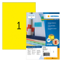Herma Special 4401 permanent hechtende etiketten A4 210 x 297 mm geel (100 etiketten) 4401 230485