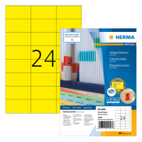 Herma Special 4406 permanent hechtende etiketten  A4 70 x 37 mm geel (2400 etiketten) 4406 230486