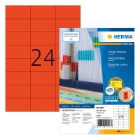 Herma Special 4407 permanent hechtende etiketten  A4 70 x 37 mm rood (2400 etiketten) 4407 230487