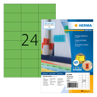 Herma Special 4409 permanent hechtende etiketten  A4 70 x 37 mm groen (2400 etiketten) 4409 230489