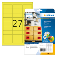 Herma Special 5140 permanent hechtende fluo-etiketten A4 63,5 x 29,6 mm fluogeel (540 etiketten) 5140 230527