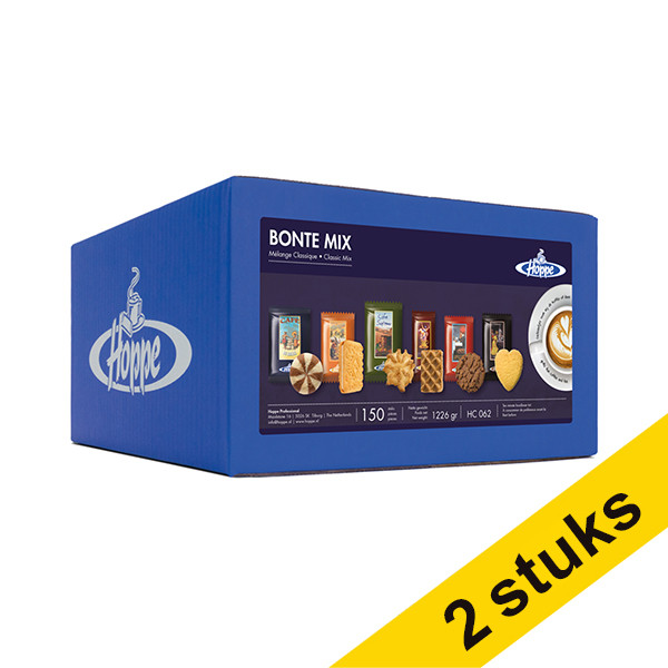 Hoppe Aanbieding: 2x Hoppe Bonte Mix koffiekoekjes (150 stuks)  423642 - 1