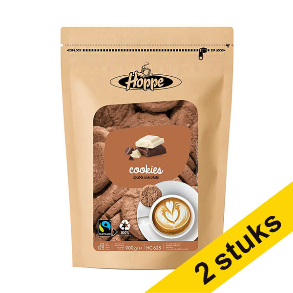 Aanbieding: 2x Hoppe Double Choc Fairtrade koekjes (125 stuks) 422867 - 1
