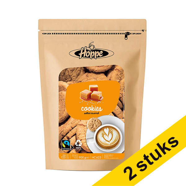 Aanbieding: 2x Hoppe Karamel Zeezout Fairtrade koekjes (125 stuks) 422865 - 1