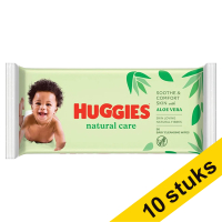 Huggies Aanbieding: 10x Huggies Natural Care billendoekjes - Aloe vera (56 stuks)  SHU00039