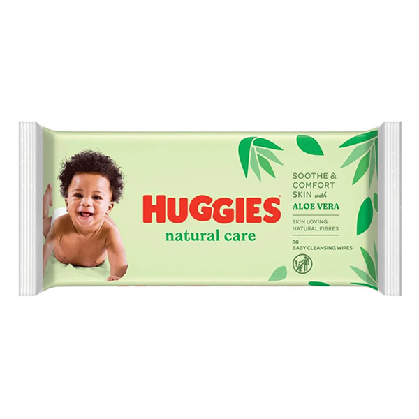 Huggies Natural Care bilendoekjes - Aloe vera (56 stuks)  SHU00038 - 1