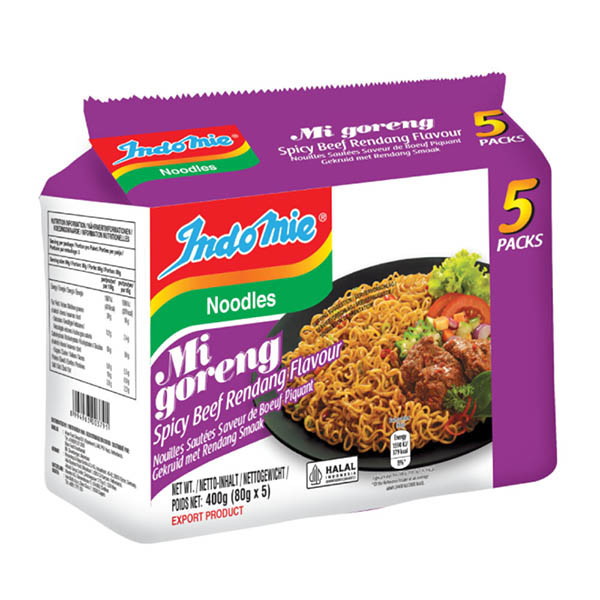 Indomie Noodles Instant Mi Goreng rendang (5 pack) 422886 - 1
