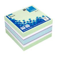 Info Notes zelfklevende notes kubus blauw/groene mix 75 x 75 mm (450 vel) 303215