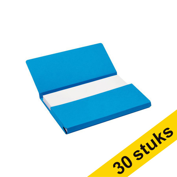 Aanbieding: 3x Jalema Secolor Pocket-file kartonnen dossiermappen blauw A4 (10 stuks) 234796 - 1
