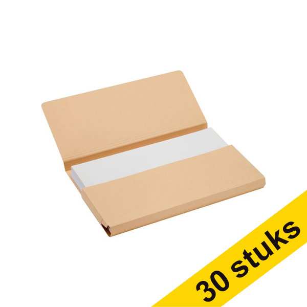 Aanbieding: 3x Jalema Secolor Pocket-file kartonnen dossiermappen chamois folio (10 stuks) 234805 - 1