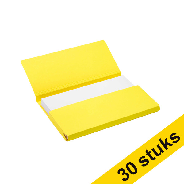 Aanbieding: 3x Jalema Secolor Pocket-file kartonnen dossiermappen geel A4 (10 stuks) 234798 - 1