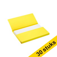 Aanbieding: 3x Jalema Secolor Pocket-file kartonnen dossiermappen geel folio (10 stuks)
